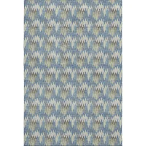 Luxury Washable Soft Essentials Blue Rug