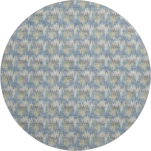 Luxury Washable Soft Essentials Blue 8' x 8' Round Rug