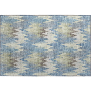 Luxury Washable Soft Essentials Blue Rug