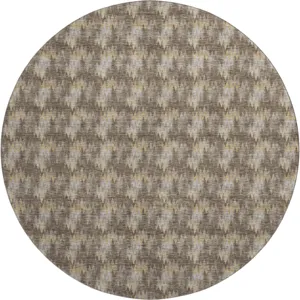 Luxury Washable Soft Essentials Chocolate 8' x 8' Round Rug