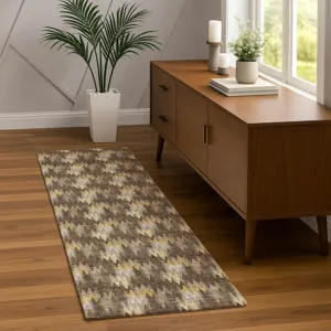 Luxury Washable Soft Essentials Chocolate 2\'3\" x 7\'6\" Runner Rug