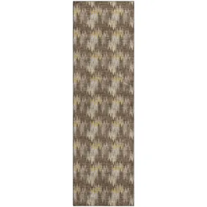Luxury Washable Soft Essentials Chocolate 2'3" x 7'6" Runner Rug