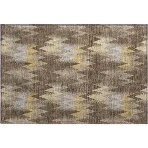 Luxury Washable Soft Essentials Chocolate Rug
