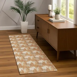 Luxury Washable Soft Essentials Copper 2\'3\" x 7\'6\" Runner Rug