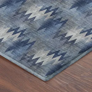 Luxury Washable Soft Essentials Denim 2\'6\" x 3\'10\" Rug