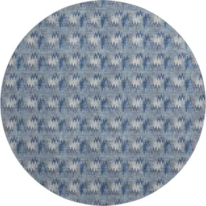 Luxury Washable Soft Essentials Denim 8' x 8' Round Rug