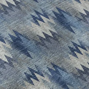 Luxury Washable Soft Essentials Denim 2\'6\" x 3\'10\" Rug