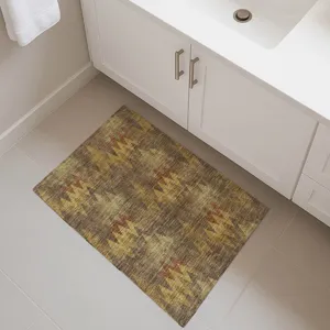 Luxury Washable Soft Essentials Earth 1\'8\" x 2\'6\" Rug