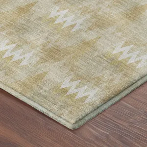 Luxury Washable Soft Essentials Gold 5\' x 7\'6\" Rug