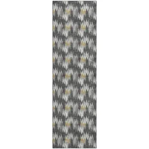 Luxury Washable Soft Essentials Graphite 2\'3\" x 7\'6\" Runner Rug