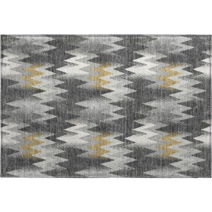 Luxury Washable Soft Essentials Graphite Rug