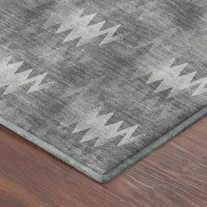 Luxury Washable Soft Essentials Gray 1\'8\" x 2\'6\" Rug