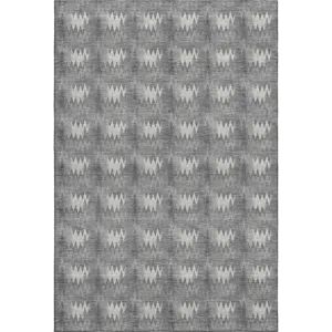 Luxury Washable Soft Essentials Gray Rug