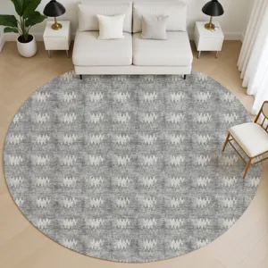Luxury Washable Soft Essentials Gray 8\' x 8\' Round Rug