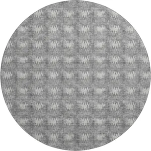 Luxury Washable Soft Essentials Gray 8' x 8' Round Rug