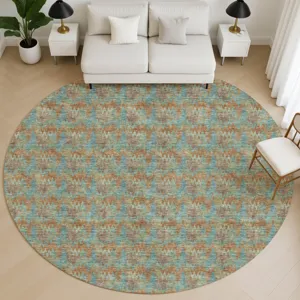 Luxury Washable Soft Essentials Jewel 8\' x 8\' Round Rug