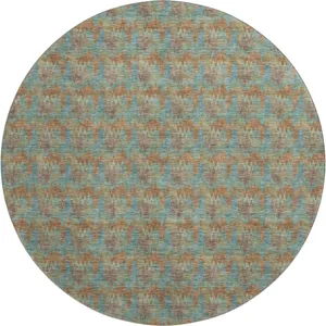 Luxury Washable Soft Essentials Jewel 8\' x 8\' Round Rug
