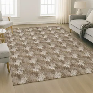 Luxury Washable Soft Essentials Mocha 9\' x 12\' Rug