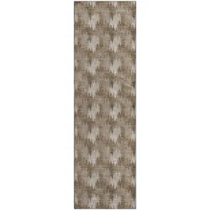 Luxury Washable Soft Essentials Mocha 2'3" x 7'6" Runner Rug