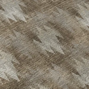 Luxury Washable Soft Essentials Mocha 8\' x 8\' Round Rug