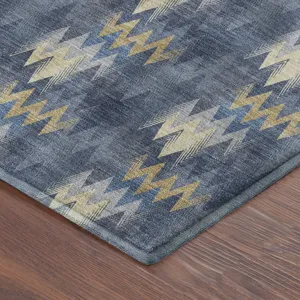 Luxury Washable Soft Essentials Navy 10\' x 14\' Rug