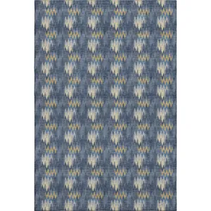Luxury Washable Soft Essentials Navy Rug