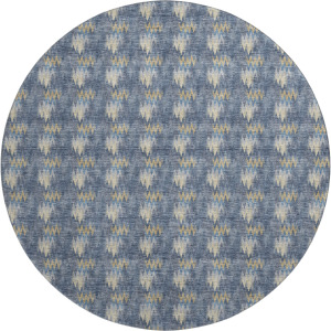 Luxury Washable Soft Essentials Navy 8' x 8' Round Rug