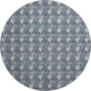 Luxury Washable Soft Essentials Navy 8\' x 8\' Round Rug