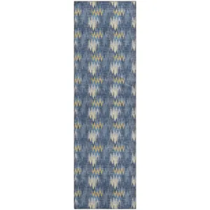 Luxury Washable Soft Essentials Navy 2'3" x 7'6" Runner Rug