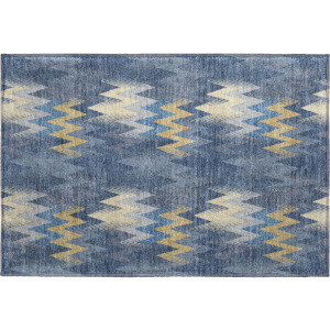 Luxury Washable Soft Essentials Navy Rug