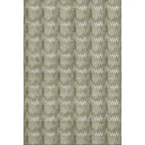 Luxury Washable Soft Essentials Olive Rug