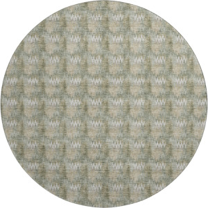 Luxury Washable Soft Essentials Olive 8' x 8' Round Rug