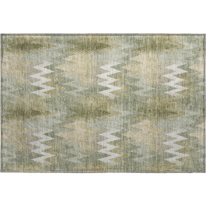 Luxury Washable Soft Essentials Olive Rug