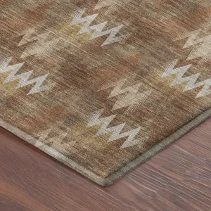 Luxury Washable Soft Essentials Paprika 3\' x 5\' Rug