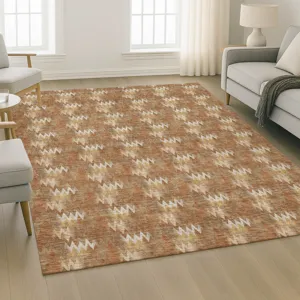 Luxury Washable Soft Essentials Paprika 3\' x 5\' Rug