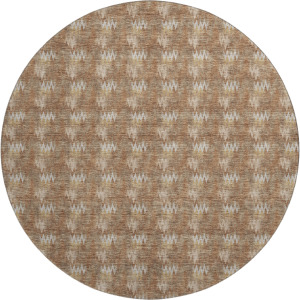 Luxury Washable Soft Essentials Paprika 8' x 8' Round Rug