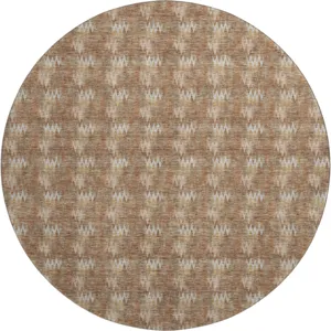 Luxury Washable Soft Essentials Paprika 8' x 8' Round Rug