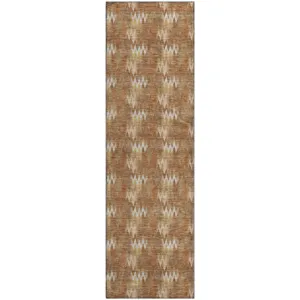 Luxury Washable Soft Essentials Paprika 2\'3\" x 7\'6\" Runner Rug