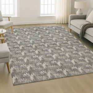 Luxury Washable Soft Essentials Pewter 10\' x 14\' Rug