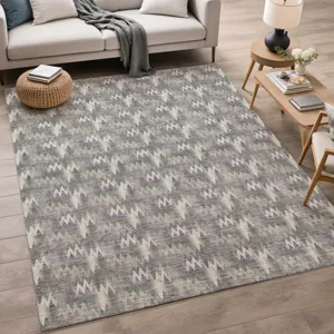 Luxury Washable Soft Essentials Pewter 10\' x 14\' Rug