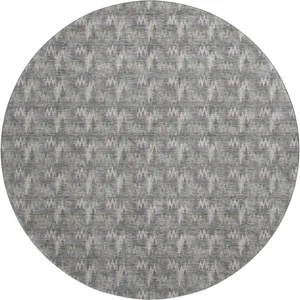 Luxury Washable Soft Essentials Pewter 8' x 8' Round Rug
