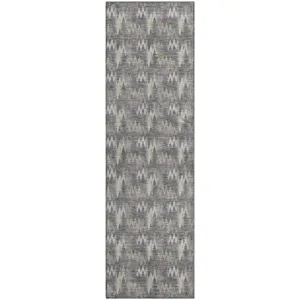 Luxury Washable Soft Essentials Pewter 2'3" x 7'6" Runner Rug