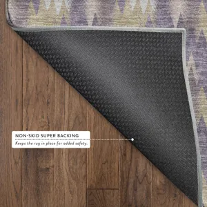 Luxury Washable Soft Essentials Plum 3\' x 5\' Rug