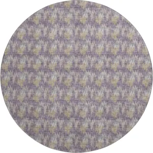 Luxury Washable Soft Essentials Plum 8\' x 8\' Round Rug