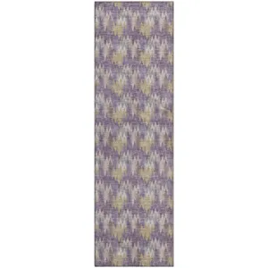 Luxury Washable Soft Essentials Plum 2'3" x 7'6" Runner Rug