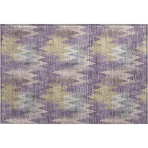 Luxury Washable Soft Essentials Plum Rug