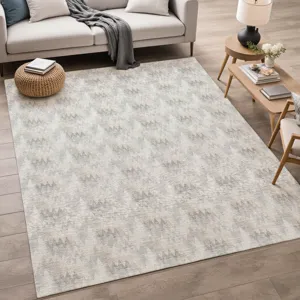 Luxury Washable Soft Essentials Silver 9\' x 12\' Rug