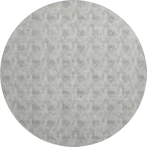 Luxury Washable Soft Essentials Silver 8\' x 8\' Round Rug