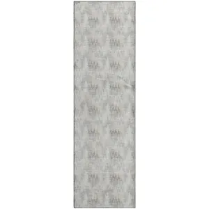 Luxury Washable Soft Essentials Silver 2'3" x 7'6" Runner Rug
