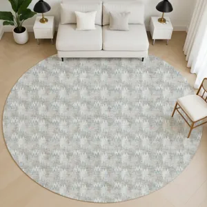 Luxury Washable Soft Essentials Sky 8\' x 8\' Round Rug